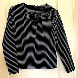 Banana Republic Blue and White Blouse Elegant Design